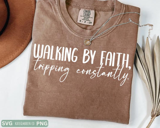 Walking by Faith Words White- TRANSFER ONLY