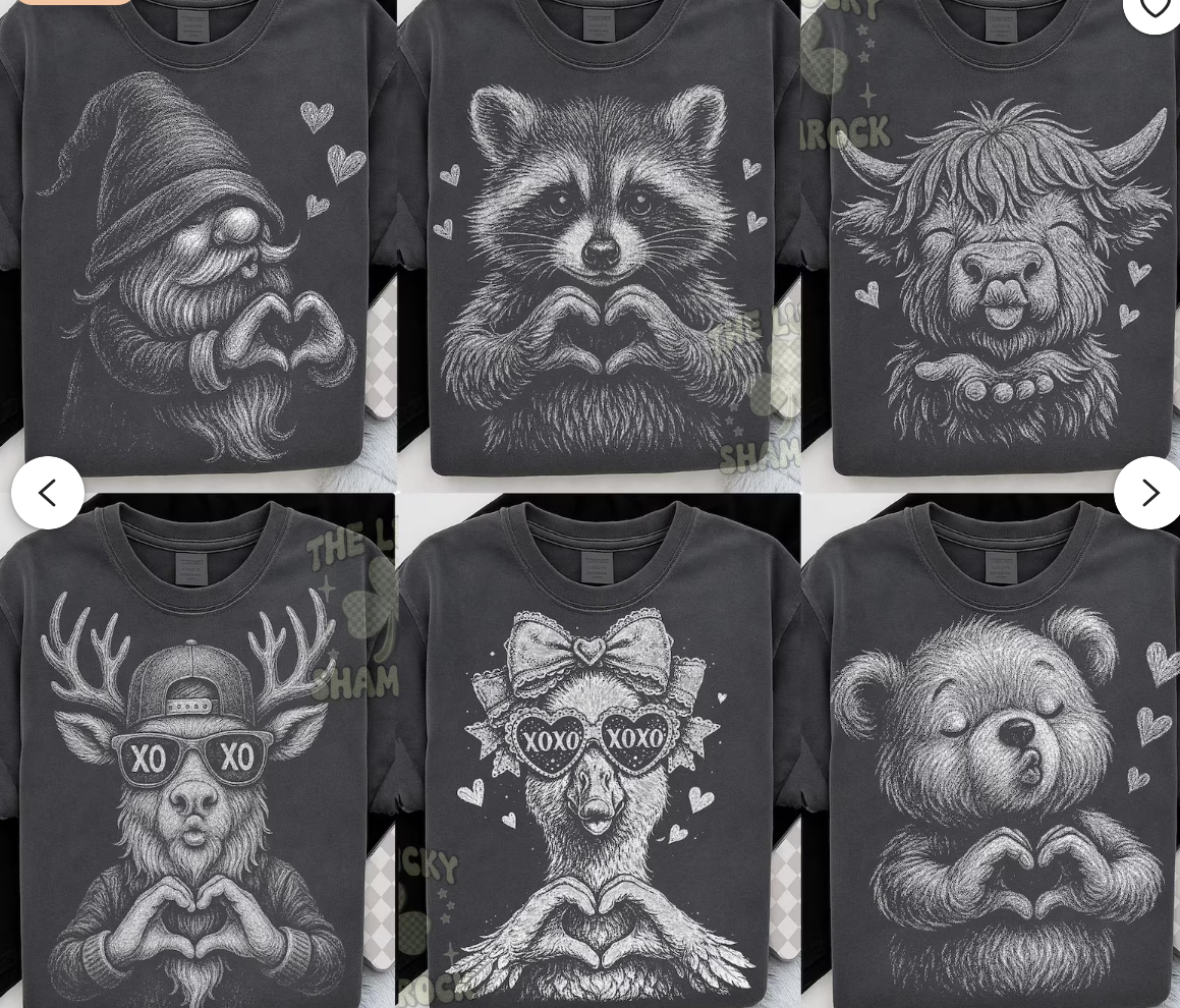 HALFTONE VALENTINES ANIMALS-TRANSFER ONLY