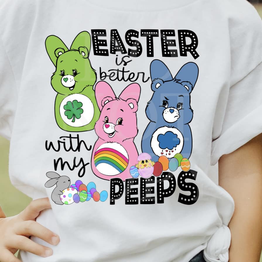 Easter Peeps Care Bears-TRANSFER ONLY