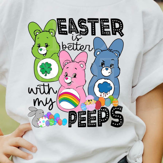 Easter Peeps Care Bears-TRANSFER ONLY