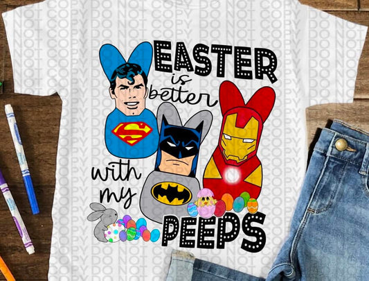 EASTER PEEPS SUPERHEROES-TRANSFER ONLY