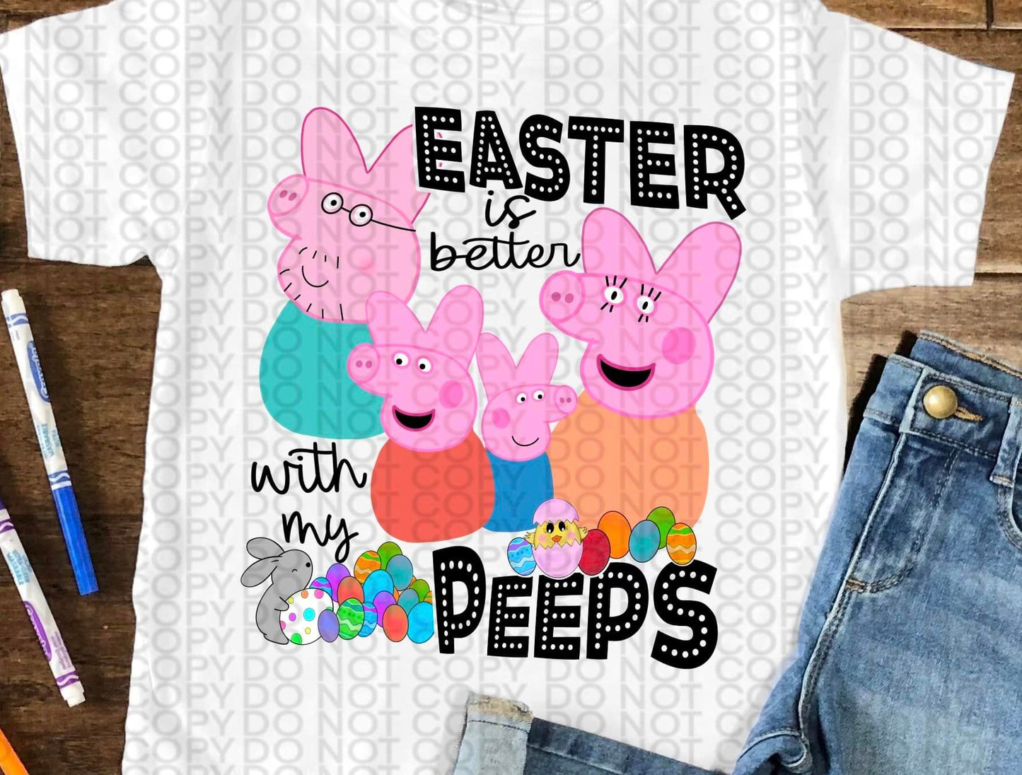 Easter Peeps Peppa Pig -TRANSFER ONLY