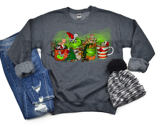 Grinch Coffee Christmas-TRANSFER ONLY