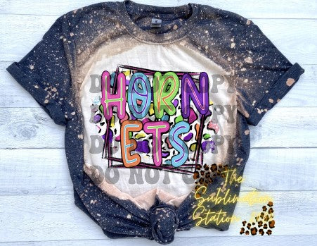 HORNETS LEOPARD COLORED TEE