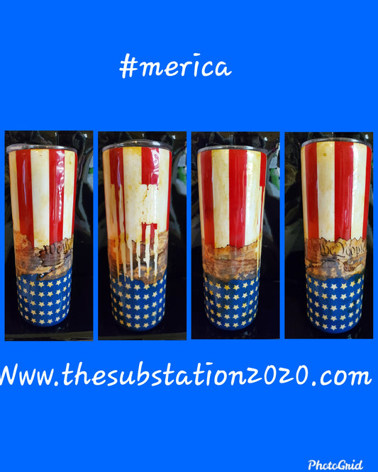 #America Tumbler-Epoxy