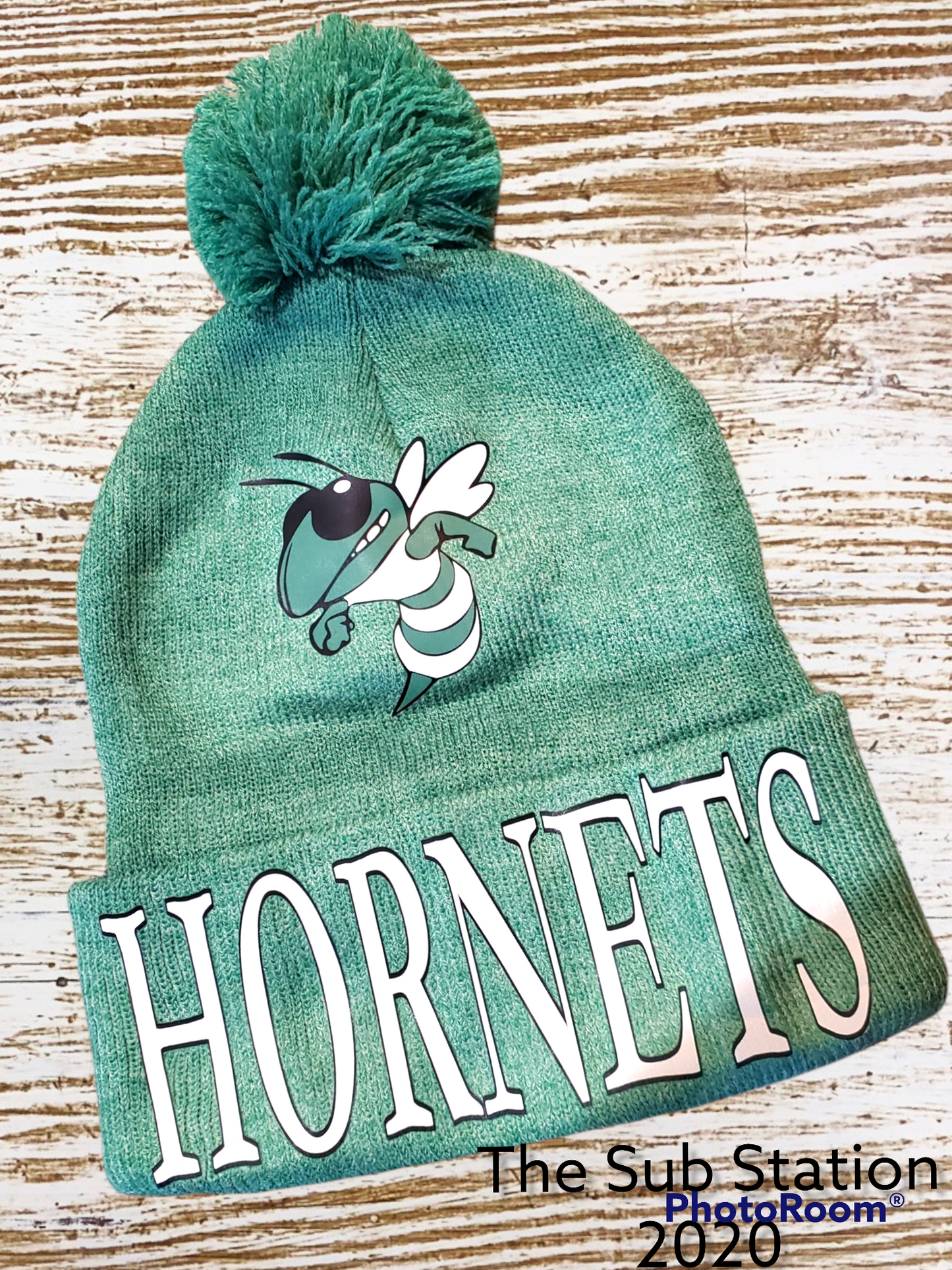 Azle Hornets Pom Beanie