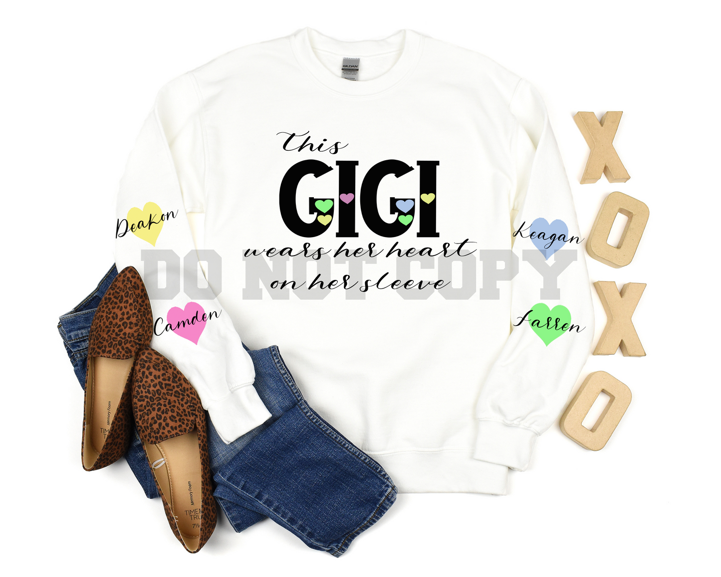 THIS GIGI WEARS HER HEART ON HER SLEEVE-HEARTS NOT INCLUDED-TRANSFER ONLY