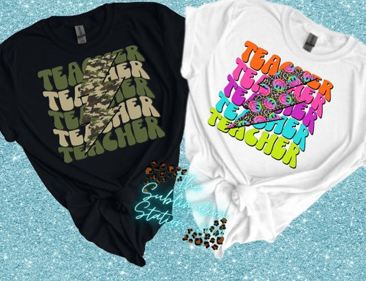 BTS Teacher Camo-TRANSFER ONLY