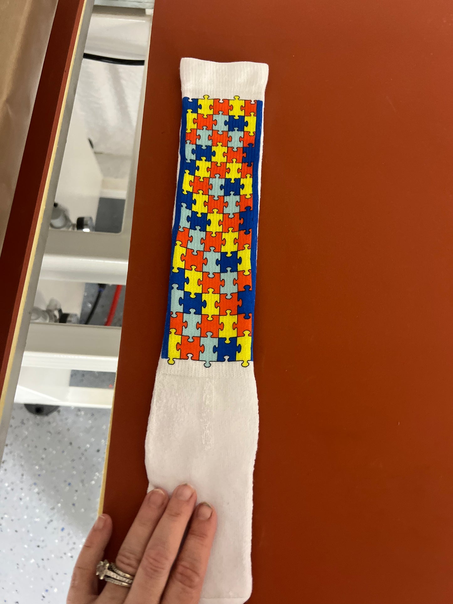 AUTISM AWARENESS SOCKS-ADD PLAYER NUMBER IN NOTES AT CHECKOUT