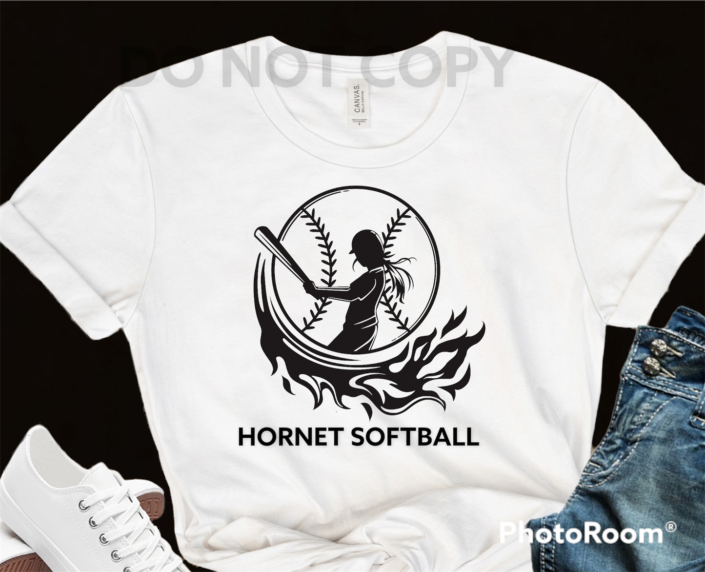 Softball Flame Tee