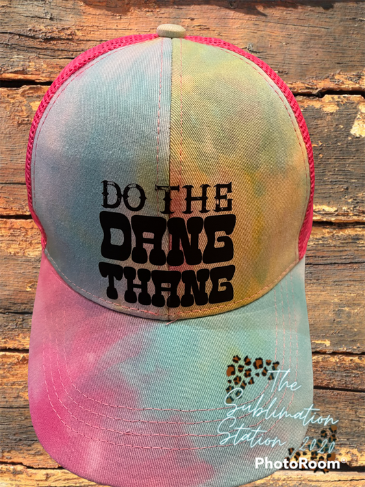 Do the Dang Thing Tye Dye Lid